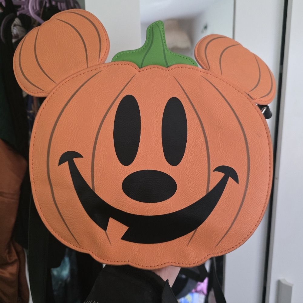 Disney × Loungefly Mickey Jackolantern Halloween Crossbody Bag
